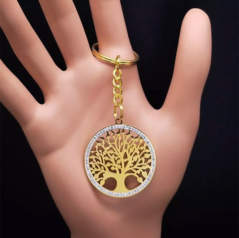 Cadena con dije árbol de la vida